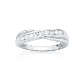 Silver-CZ-Crossover-Dress-Ring on sale