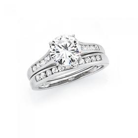 Silver-Solitaire-Channel-Set-Ring on sale