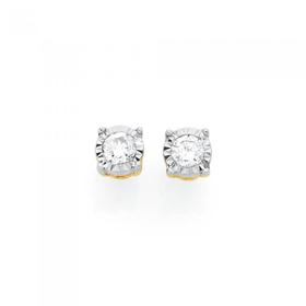 9ct-Gold-Diamond-Stud-Earrings on sale