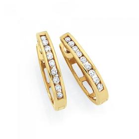 9ct-Gold-Diamond-Huggie-Earrings on sale
