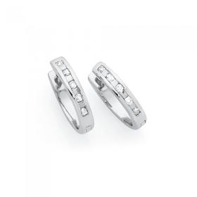 9ct-White-Gold-Diamond-Huggies on sale