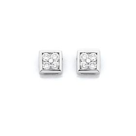 9ct+White+Gold+Diamond+StudsTotal+Diamond+Weight%3D.25ct