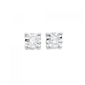 9ct-White-Gold-Diamond-Miracle-Set-Stud-Earrings on sale