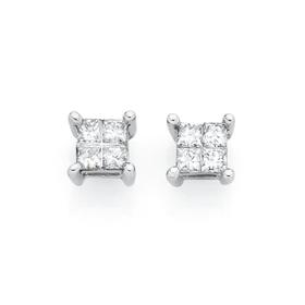 9ct-White-Gold-Diamond-Studs on sale