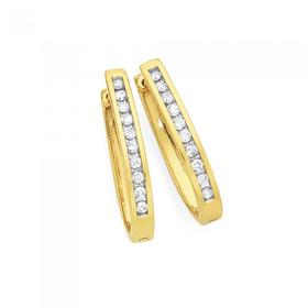 9ct-Gold-Diamond-Channel-Set-Huggie-Earrings on sale