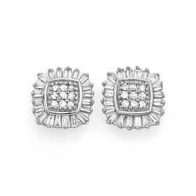 9ct-White-Gold-Diamond-Cushion-Studs on sale