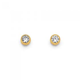 9ct+3mm+CZ+Studs