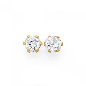 9ct+Gold+CZ+Studs