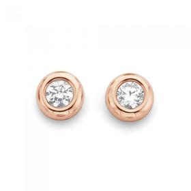 9ct-Rose-Gold-CZ-Studs on sale