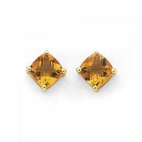 9ct-5mm-Citrine-Stud-Earrings on sale