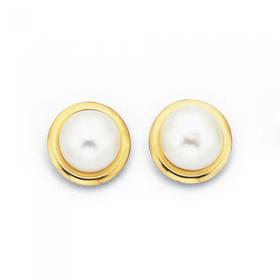 9ct-Freshwater-Pearl-Studs on sale