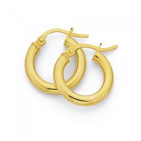 9ct-Gold-25x10mm-Polished-Hoop-Earrings on sale