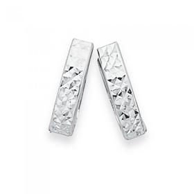 9ct-White-Gold-Oval-Huggie-Earrings on sale