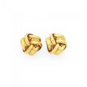 9ct+Gold+Knot+Stud+Earrings