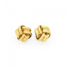 9ct-Gold-Knot-Stud-Earrings on sale