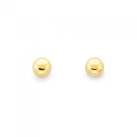 9ct+Gold+2.5mm+Polished+Ball+Stud+Earrings