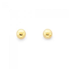 9ct-Gold-25mm-Polished-Ball-Stud-Earrings on sale