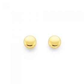 9ct-Gold-3mm-Flat-Ball-Studs on sale