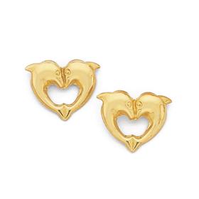 9ct-Gold-Dolphin-Stud-Earrings on sale