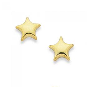 9ct+Gold+Star+Stud+Earrings
