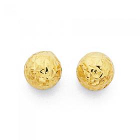 9ct+Gold+Ball+Stud+Earrings