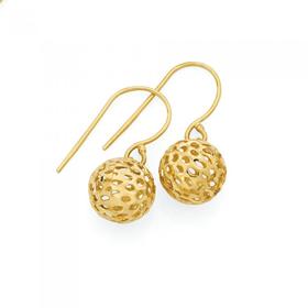 9ct-Gold-Ball-Drop-Earrings on sale