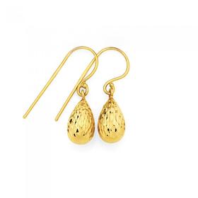 9ct-Gold-Bomber-Drop-Earrings on sale