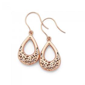 9ct-Rose-Gold-Pear-Drop-Earrings on sale