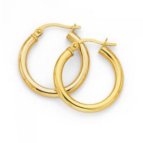 9ct-Gold-15mm-Polished-Hoop-Earrings on sale