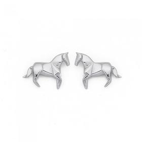 Silver-Origami-Horse-Studs on sale