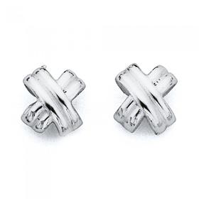 Silver-Cross-Studs on sale