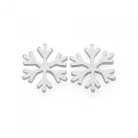 Silver+Snowflake+Stud+Earrings