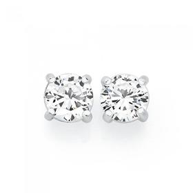 Silver-6mm-Claw-Set-Stud-Earrings on sale