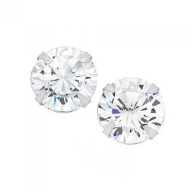 Silver-10mm-CZ-Claw-Stud-Earrings on sale