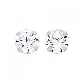 Silver-Round-CZ-Studs on sale