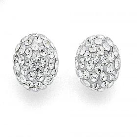 Silver-8mm-Crystal-Ball-Stud-Earrings on sale