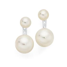 Silver-Shell-Based-Pearl-Small-Large-Ear-swing on sale