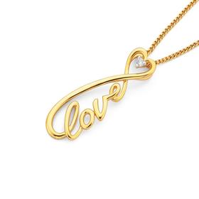 9ct-Gold-Diamond-Love-Pendant on sale