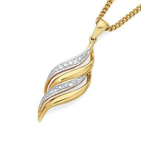 9ct-Gold-Diamond-Pendant on sale