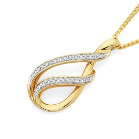 9ct-Gold-Diamond-Pendant on sale