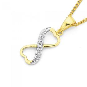 9ct-Gold-Diamond-Pendant on sale