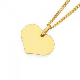 9ct-Gold-Heart-Disc-Pendant on sale