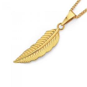 9ct+Golden+Fern+Pendant