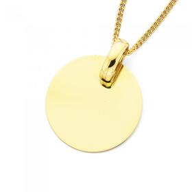 9ct-Gold-Disc-Pendant on sale