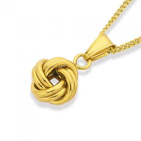 9ct+Gold+Knot+Pendant