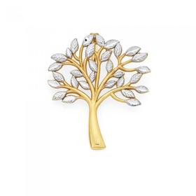 9ct-Gold-Two-Tone-Tree-Of-Life-Pendant on sale