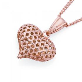 9ct-Rose-Gold-Heart-Pendant on sale