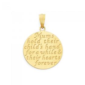 9ct-Gold-Mum-Disc-Pendant on sale