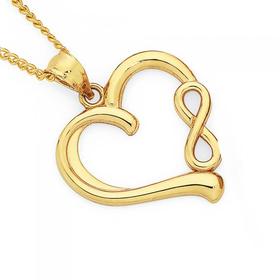 9ct-Gold-Heart-Pendant-with-Infinity on sale