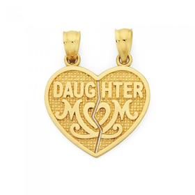 9ct+Gold+Mum+%26amp%3B+Daughter+Share+Pendant